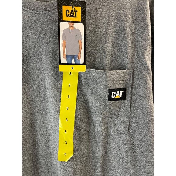 Caterpillar NWT Mens Gray Short Sleeve Crew Neck Pocket T-Shirt, Small, New - Picture 8 of 14
